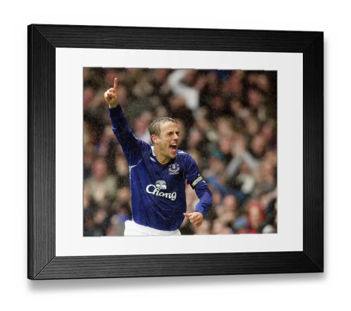 Framed Print : Phil Neville's Thrilling Goal: Everton's Victory Over Aston Villa in the Barclays Premier League, Goodison Park, 27th April 2008 Framed Print : Phil Neville's Thrilling Goal: Everton's Victory Over Aston Villa in the Barclays Premier League, Goodison Park, 27th April 2008