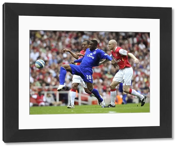 Intense Clash: Anichebe vs Senderos and Silva - Arsenal vs Everton, Barclays Premier League (2008)
