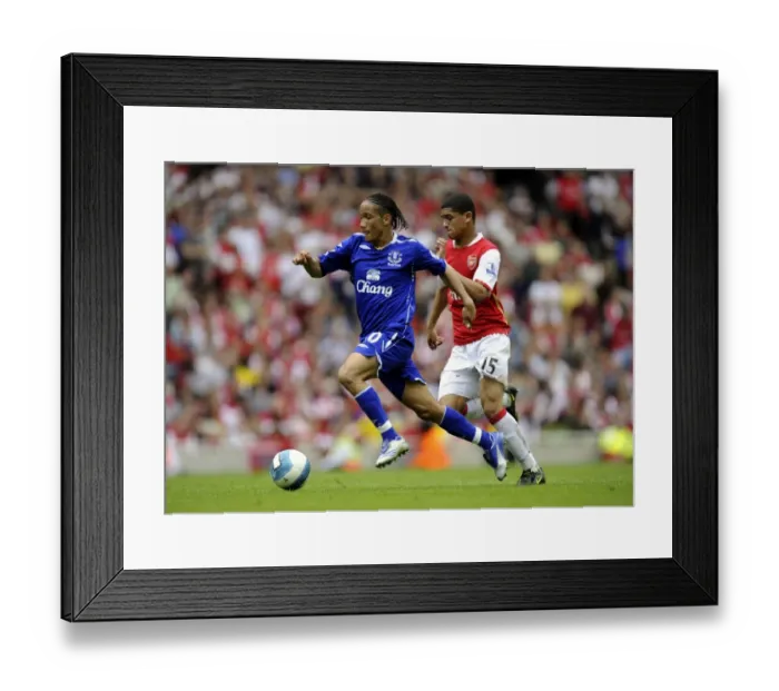 Framed Print : Denilson vs. Pienaar: Intense Rivalry in the Arsenal vs. Everton Premier League Clash at Emirates Stadium (April 5, 2008) Framed Print : Denilson vs. Pienaar: Intense Rivalry in the Arsenal vs. Everton Premier League Clash at Emirates Stadium (April 5, 2008)
