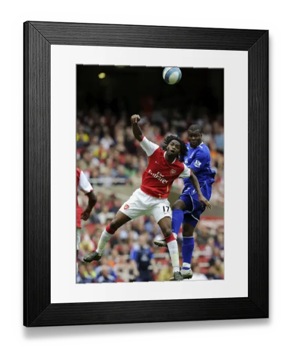 Framed Print : Song vs. Yakubu: Clash between Arsenal's Alexandre Song and Everton's Yakubu during the Barclays Premier League Match, Emirates Stadium, 2008 Framed Print : Song vs. Yakubu: Clash between Arsenal's Alexandre Song and Everton's Yakubu during the Barclays Premier League Match, Emirates Stadium, 2008
