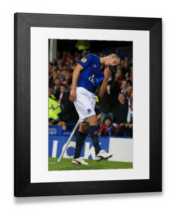 Framed Print : Leon Osman Scores First Everton Goal in Europa League Clash Against Lille Framed Print : Leon Osman Scores First Everton Goal in Europa League Clash Against Lille