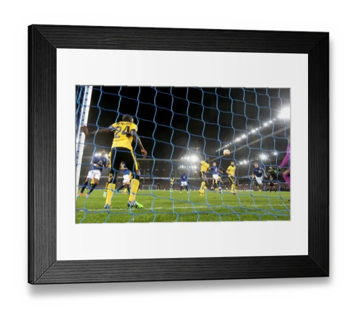 Framed Print : Phil Jagielka Scores Everton's Second Goal in EU Europa League Match Against Lille Framed Print : Phil Jagielka Scores Everton's Second Goal in EU Europa League Match Against Lille