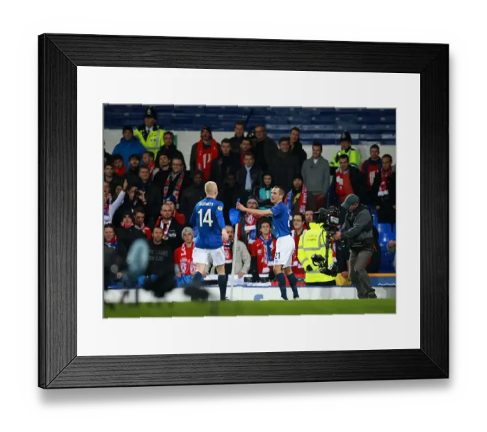 Framed Print : Osman Scores First Everton Goal in Europa League Match vs. Lille Framed Print : Osman Scores First Everton Goal in Europa League Match vs. Lille