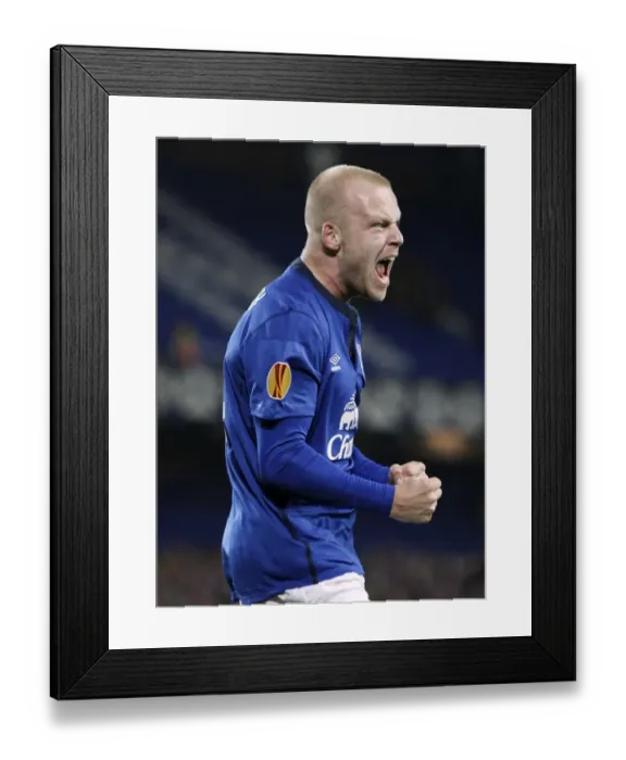 Framed Print : Naismith's Hat-Trick Seals Europa League Win for Everton over Lille Framed Print : Naismith's Hat-Trick Seals Europa League Win for Everton over Lille