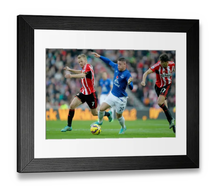Framed Print : Ross Barkley vs Santiago Vergini: A Premier League Showdown at Sunderland's Stadium of Light Framed Print : Ross Barkley vs Santiago Vergini: A Premier League Showdown at Sunderland's Stadium of Light