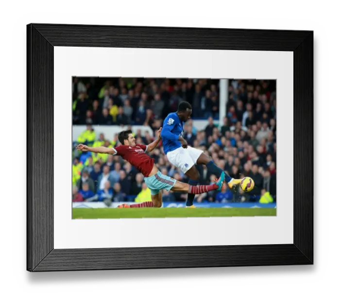 Framed Print : Romelu Lukaku's Thriller: Everton's Premier League Winning Goal vs. West Ham United Framed Print : Romelu Lukaku's Thriller: Everton's Premier League Winning Goal vs. West Ham United