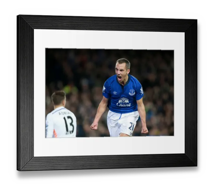 Framed Print : Leon Osman's Strike: Everton Takes 2-0 Lead Over West Ham United (Premier League) Framed Print : Leon Osman's Strike: Everton Takes 2-0 Lead Over West Ham United (Premier League)