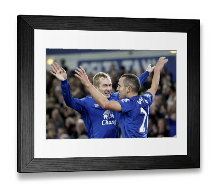Framed Print : Osman and Hibbert: Everton's Unforgettable Goal Celebration vs. West Ham United (Barclays Premier League) Framed Print : Osman and Hibbert: Everton's Unforgettable Goal Celebration vs. West Ham United (Barclays Premier League)
