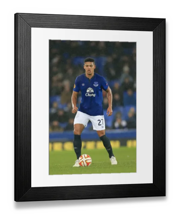 Framed Print : Tyias Browning in Action: Everton vs FK Krasnodar, UEFA Europa League Group H, Goodison Park