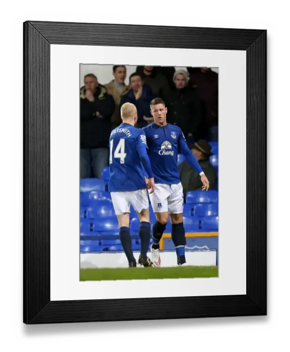 Framed Print : Everton's Ross Barkley and Steven Naismith: United in Celebration after Scoring First Goal vs. Queens Park Rangers Framed Print : Everton's Ross Barkley and Steven Naismith: United in Celebration after Scoring First Goal vs. Queens Park Rangers