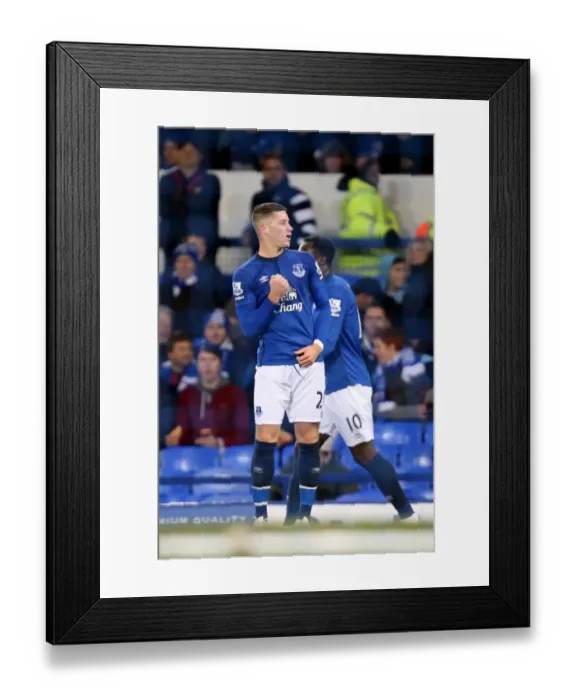 Framed Print : Ross Barkley's Stunner: Everton's First Goal in Premier League Victory vs. Queens Park Rangers Framed Print : Ross Barkley's Stunner: Everton's First Goal in Premier League Victory vs. Queens Park Rangers