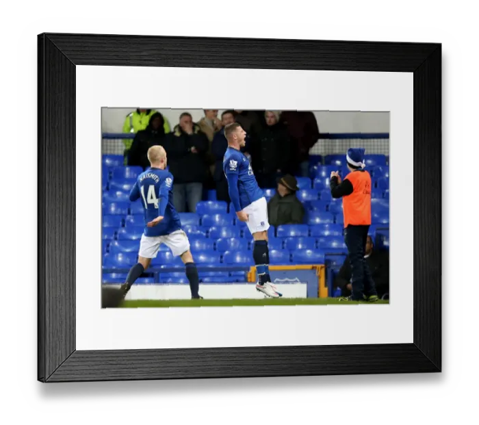 Framed Print : Ross Barkley Scores First Goal: Everton's Thrilling Victory Over Queens Park Rangers at Goodison Park Framed Print : Ross Barkley Scores First Goal: Everton's Thrilling Victory Over Queens Park Rangers at Goodison Park
