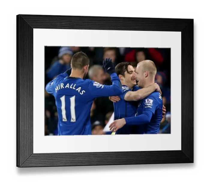Framed Print : Naismith's Hat-Trick: Everton's Triumphant Celebration with Baines and Mirallas vs. Queens Park Rangers Framed Print : Naismith's Hat-Trick: Everton's Triumphant Celebration with Baines and Mirallas vs. Queens Park Rangers