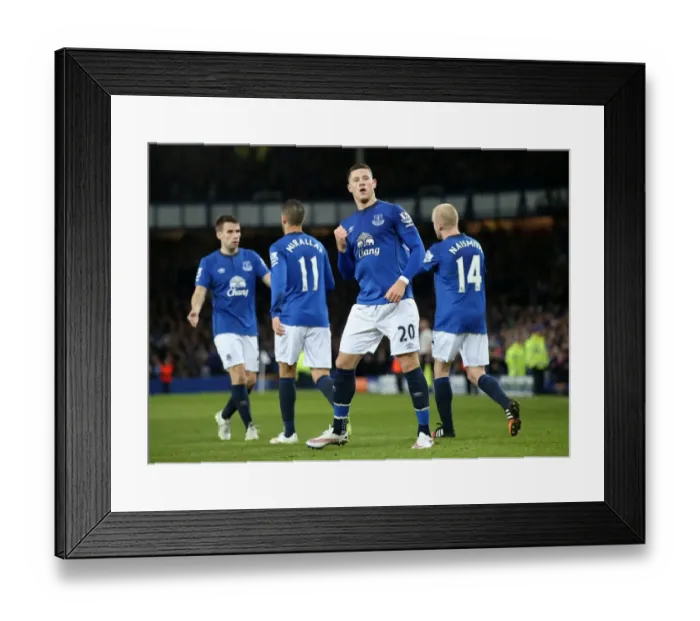 Framed Print : Ross Barkley's Stunner: Everton's Electrifying Opener Against Queens Park Rangers (Premier League)