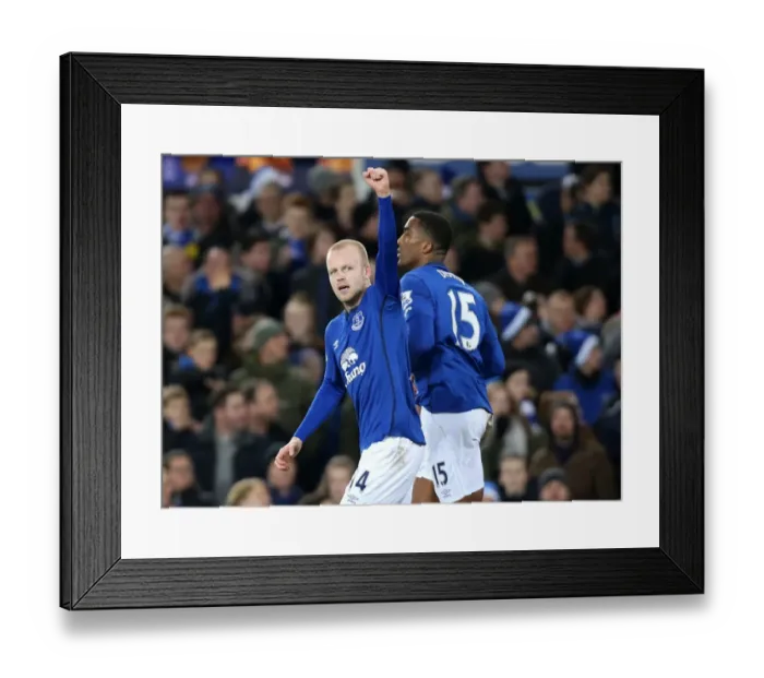 Framed Print : Everton's Triumph: Naismith's Hat-Trick at Goodison Park vs. Queens Park Rangers (BPL)