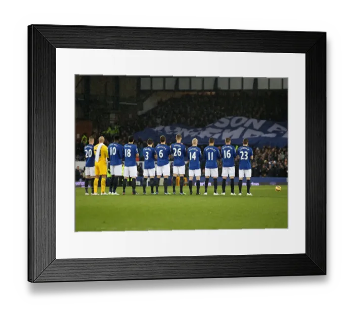 Framed Print : Everton vs. Stoke: A Minutes Applause in Memory of Departed Evertonians (BPL) Framed Print : Everton vs. Stoke: A Minutes Applause in Memory of Departed Evertonians (BPL)