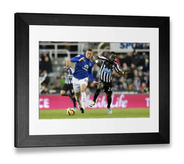 Framed Print : Intense Rivalry: Barkley vs. Tiote Clash in Newcastle United vs. Everton Premier League Showdown Framed Print : Intense Rivalry: Barkley vs. Tiote Clash in Newcastle United vs. Everton Premier League Showdown