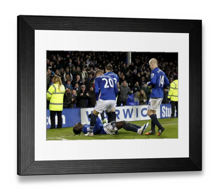Framed Print : Thrilling FA Cup Goal: Romelu Lukaku's Euphoric Celebration for Everton vs. West Ham at Goodison Park Framed Print : Thrilling FA Cup Goal: Romelu Lukaku's Euphoric Celebration for Everton vs. West Ham at Goodison Park