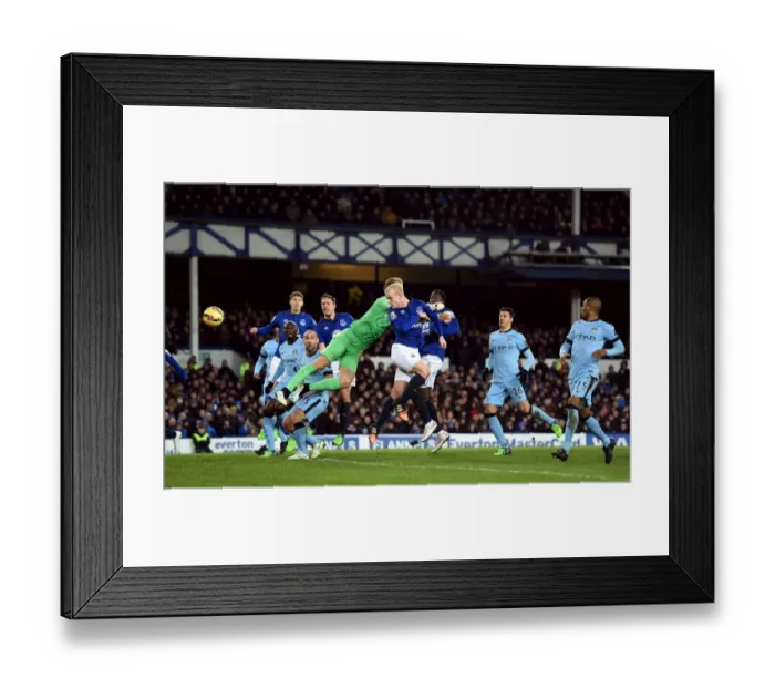 Framed Print : Steven Naismith Strikes First: Everton vs Manchester City, Barclays Premier League - Goodison Park