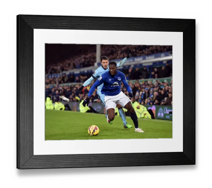 Framed Print : Lukaku's Escape: Everton's Romelu Outmaneuvers Demichelis at Goodison Park Framed Print : Lukaku's Escape: Everton's Romelu Outmaneuvers Demichelis at Goodison Park