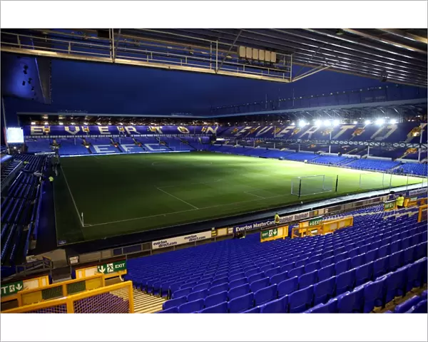 Everton's Goodison Park: Warming Up for West Bromwich Albion in the Barclays Premier League