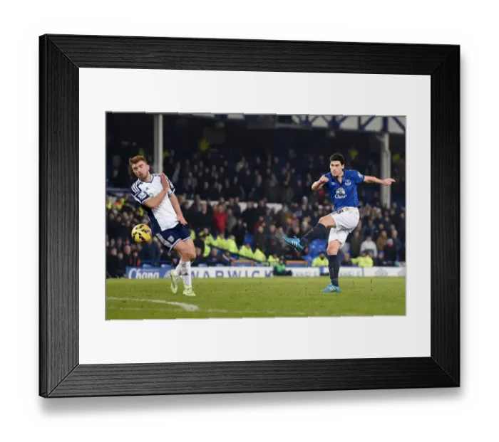 Framed Print : Gareth Barry's Strike: Everton's Premier League Victory at Goodison Park vs West Bromwich Albion Framed Print : Gareth Barry's Strike: Everton's Premier League Victory at Goodison Park vs West Bromwich Albion