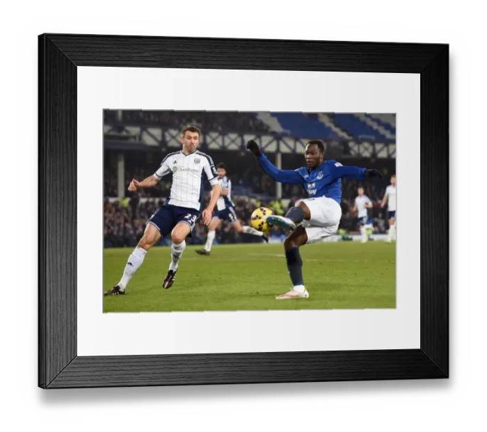 Framed Print : Intense Showdown: Lukaku vs McAuley at Goodison Park - A Premier League Battle Framed Print : Intense Showdown: Lukaku vs McAuley at Goodison Park - A Premier League Battle