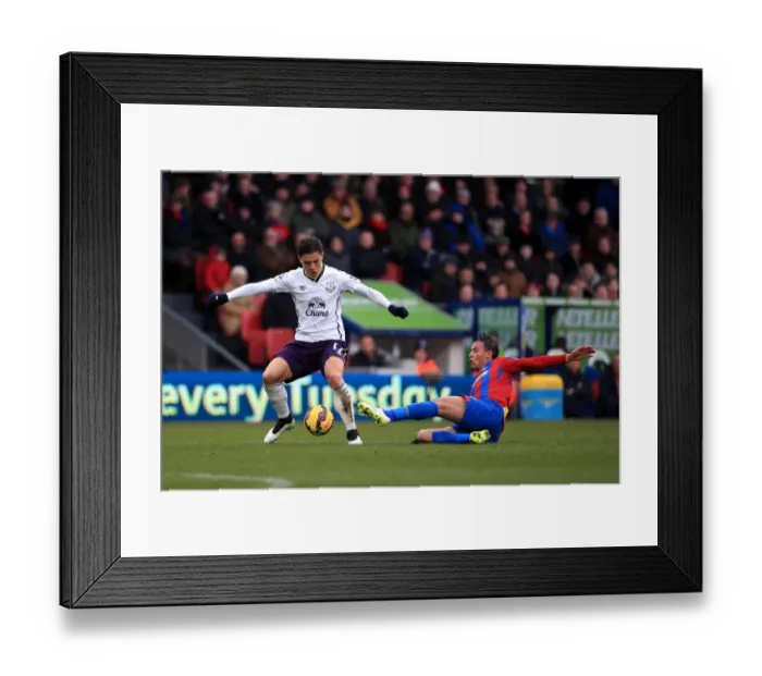 Framed Print : Intense Rivalry: Besic vs Chamakh Battle for Ball in Everton vs Crystal Palace Premier League Clash Framed Print : Intense Rivalry: Besic vs Chamakh Battle for Ball in Everton vs Crystal Palace Premier League Clash