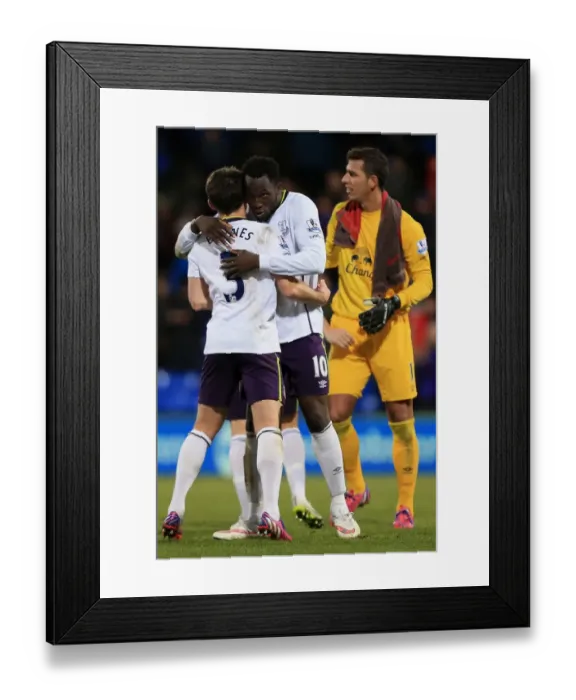 Framed Print : Everton's Lukaku and Baines Celebrate Hard-Fought Victory over Crystal Palace in Premier League Framed Print : Everton's Lukaku and Baines Celebrate Hard-Fought Victory over Crystal Palace in Premier League