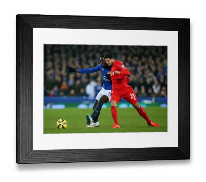 Framed Print : Battle at Goodison Park: Lukaku vs Can - Everton vs Liverpool Rivalry Framed Print : Battle at Goodison Park: Lukaku vs Can - Everton vs Liverpool Rivalry