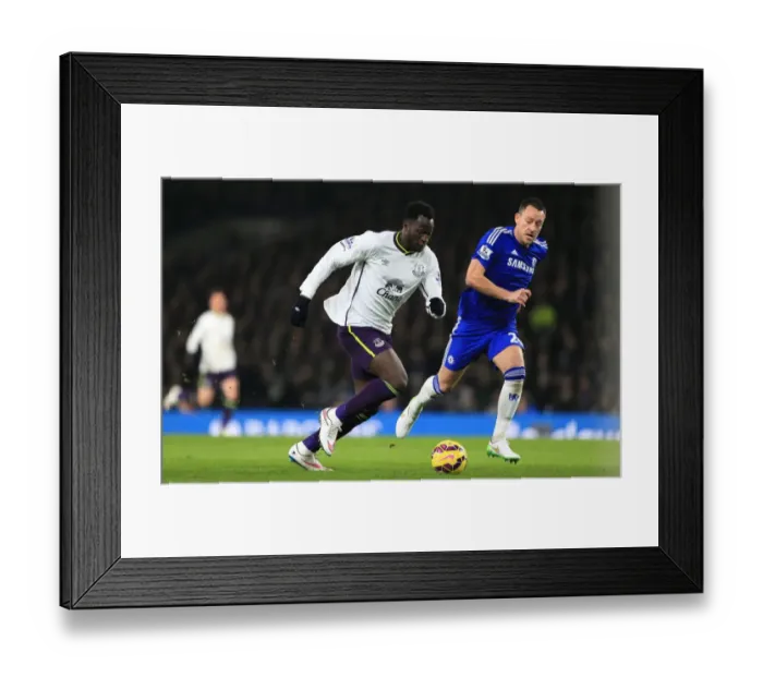 Framed Print : Clash at Stamford Bridge: A Battle of Blues - John Terry vs. Romelu Lukaku, Premier League Framed Print : Clash at Stamford Bridge: A Battle of Blues - John Terry vs. Romelu Lukaku, Premier League