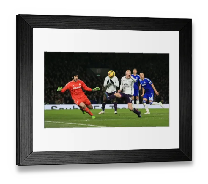 Framed Print : Intense Battle: Naismith vs. Cech - Everton vs. Chelsea, Premier League: A Riveting Showdown at Stamford Bridge Framed Print : Intense Battle: Naismith vs. Cech - Everton vs. Chelsea, Premier League: A Riveting Showdown at Stamford Bridge