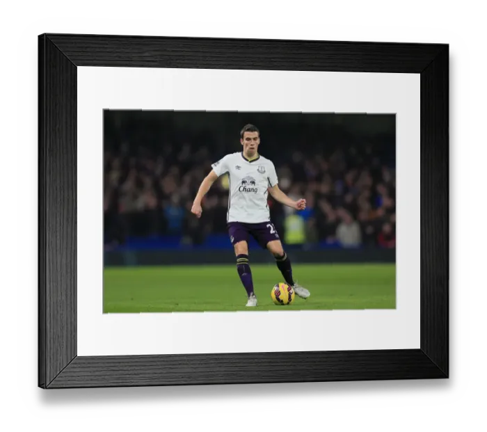 Framed Print : Seamus Coleman of Everton Facing Off Against Chelsea at Stamford Bridge - Barclays Premier League Framed Print : Seamus Coleman of Everton Facing Off Against Chelsea at Stamford Bridge - Barclays Premier League