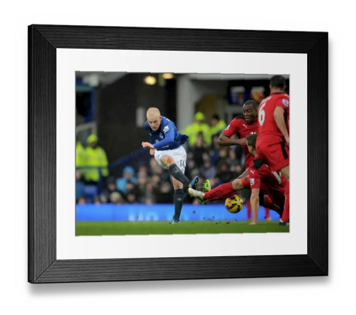 Framed Print : Steven Naismith Scores First: Everton vs Leicester City, Barclays Premier League, Goodison Park Framed Print : Steven Naismith Scores First: Everton vs Leicester City, Barclays Premier League, Goodison Park