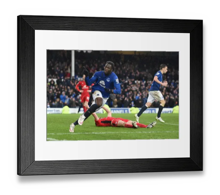 Framed Print : Romelu Lukaku Scores His Second Goal: Everton 2-Leicester City (Premier League) Framed Print : Romelu Lukaku Scores His Second Goal: Everton 2-Leicester City (Premier League)