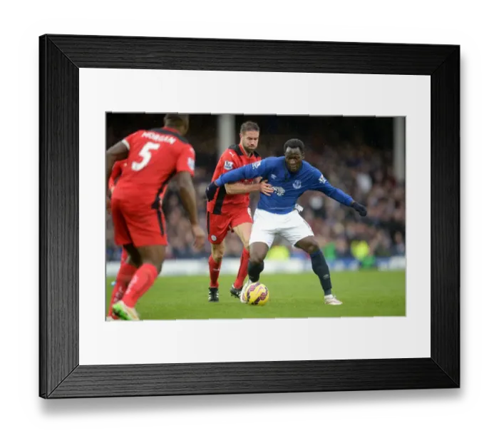 Framed Print : Intense Rivalry: Lukaku vs. Upson - A Football Battle at Goodison Park Framed Print : Intense Rivalry: Lukaku vs. Upson - A Football Battle at Goodison Park