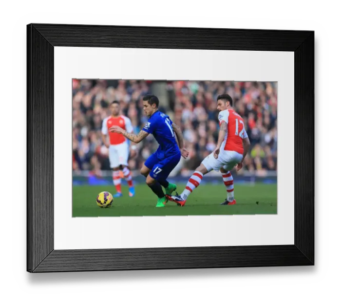 Framed Print : Battleground Emirates: Giroud vs. Besic - Premier League Clash: A Fight for Supremacy Framed Print : Battleground Emirates: Giroud vs. Besic - Premier League Clash: A Fight for Supremacy