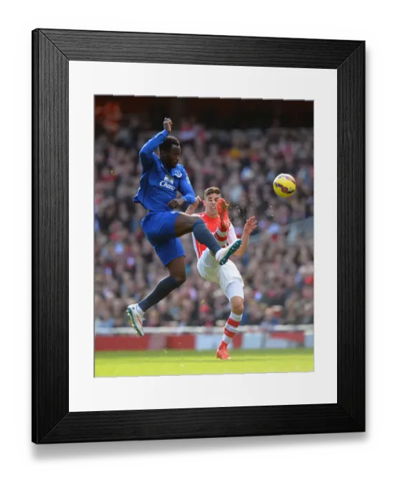 Framed Print : Clash at the Emirates: Lukaku vs. Gabriel - Premier League Showdown Framed Print : Clash at the Emirates: Lukaku vs. Gabriel - Premier League Showdown
