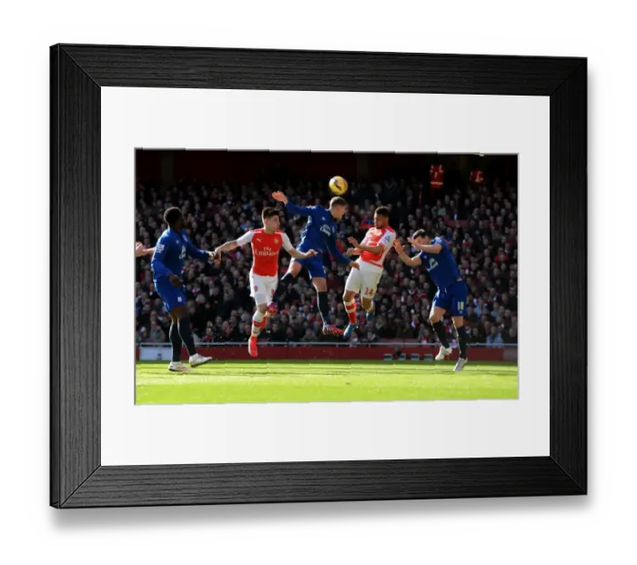 Framed Print : Coquelin vs. Stones: Heading Battle at the Emirates - Arsenal vs. Everton Premier League Clash Framed Print : Coquelin vs. Stones: Heading Battle at the Emirates - Arsenal vs. Everton Premier League Clash