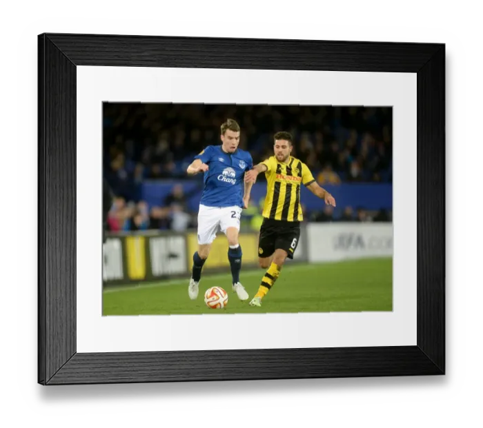 Framed Print : Everton vs BSC Young Boys: Coleman vs Bertone - Europa League Clash at Goodison Park Framed Print : Everton vs BSC Young Boys: Coleman vs Bertone - Europa League Clash at Goodison Park