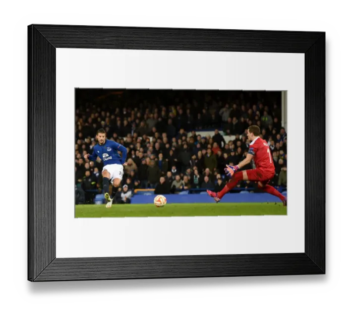 Framed Print : Mirallas Scores Third: Everton's Europa League Triumph over Young Boys Framed Print : Mirallas Scores Third: Everton's Europa League Triumph over Young Boys