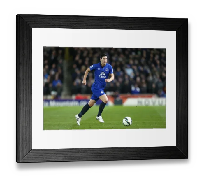 Framed Print : Gareth Barry in Action: Everton vs Stoke City, Premier League - Britannia Stadium