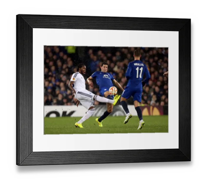Framed Print : Battle for the Ball: Everton vs Dynamo Kiev - Europa League Showdown Framed Print : Battle for the Ball: Everton vs Dynamo Kiev - Europa League Showdown