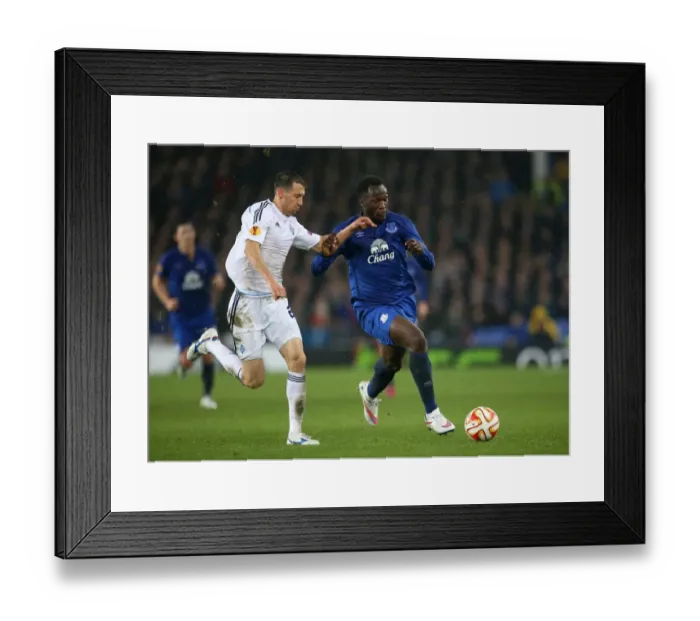Framed Print : Europa League Showdown: Lukaku vs. Danilo Silva - Everton vs. Dynamo Kiev: A Battle for Supremacy Framed Print : Europa League Showdown: Lukaku vs. Danilo Silva - Everton vs. Dynamo Kiev: A Battle for Supremacy