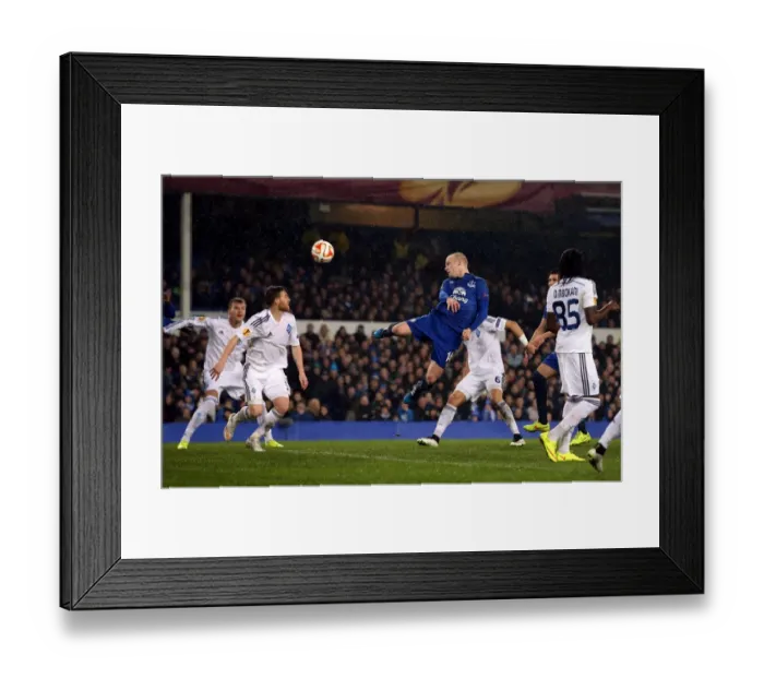 Framed Print : Naismith's Header: Everton vs Dynamo Kiev in Europa League Showdown Framed Print : Naismith's Header: Everton vs Dynamo Kiev in Europa League Showdown