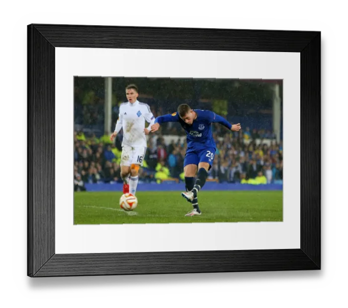 Framed Print : Ross Barkley Leads Everton's Europa League Battle Against Dynamo Kiev at Goodison Park (Round of 16 - First Leg) Framed Print : Ross Barkley Leads Everton's Europa League Battle Against Dynamo Kiev at Goodison Park (Round of 16 - First Leg)
