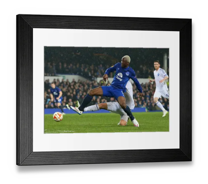 Framed Print : Arouna Kone Scores: Everton Takes the Lead in Europa League Clash Against Dynamo Kiev Framed Print : Arouna Kone Scores: Everton Takes the Lead in Europa League Clash Against Dynamo Kiev