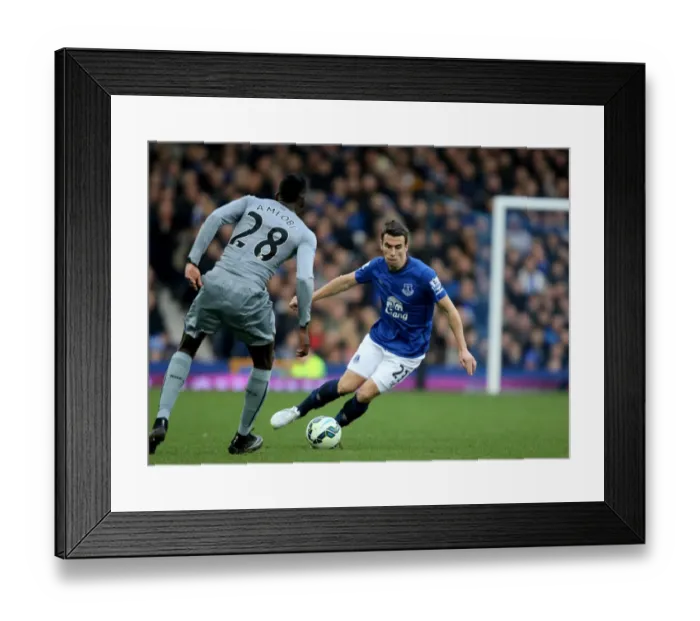 Framed Print : Seamus Coleman vs. Sammy Ameobi: A Premier League Battle at Goodison Park - Everton vs. Newcastle United
