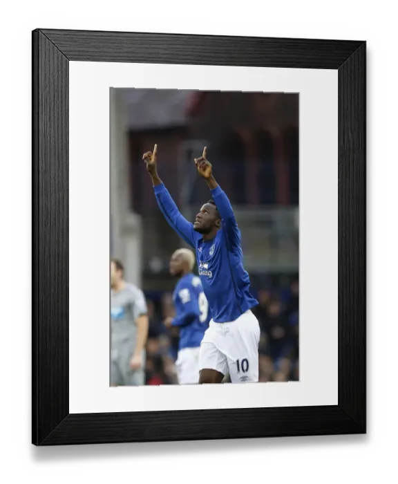 Framed Print : Everton's Romelu Lukaku Scores Second Goal Against Newcastle United at Goodison Park Framed Print : Everton's Romelu Lukaku Scores Second Goal Against Newcastle United at Goodison Park