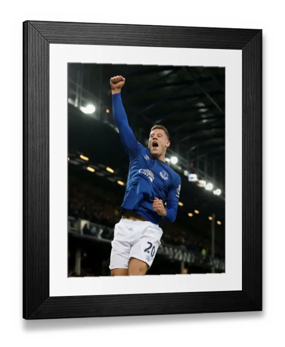 Framed Print : Ross Barkley Scores Third Goal: Everton's Triumph Over Newcastle United in Barclays Premier League